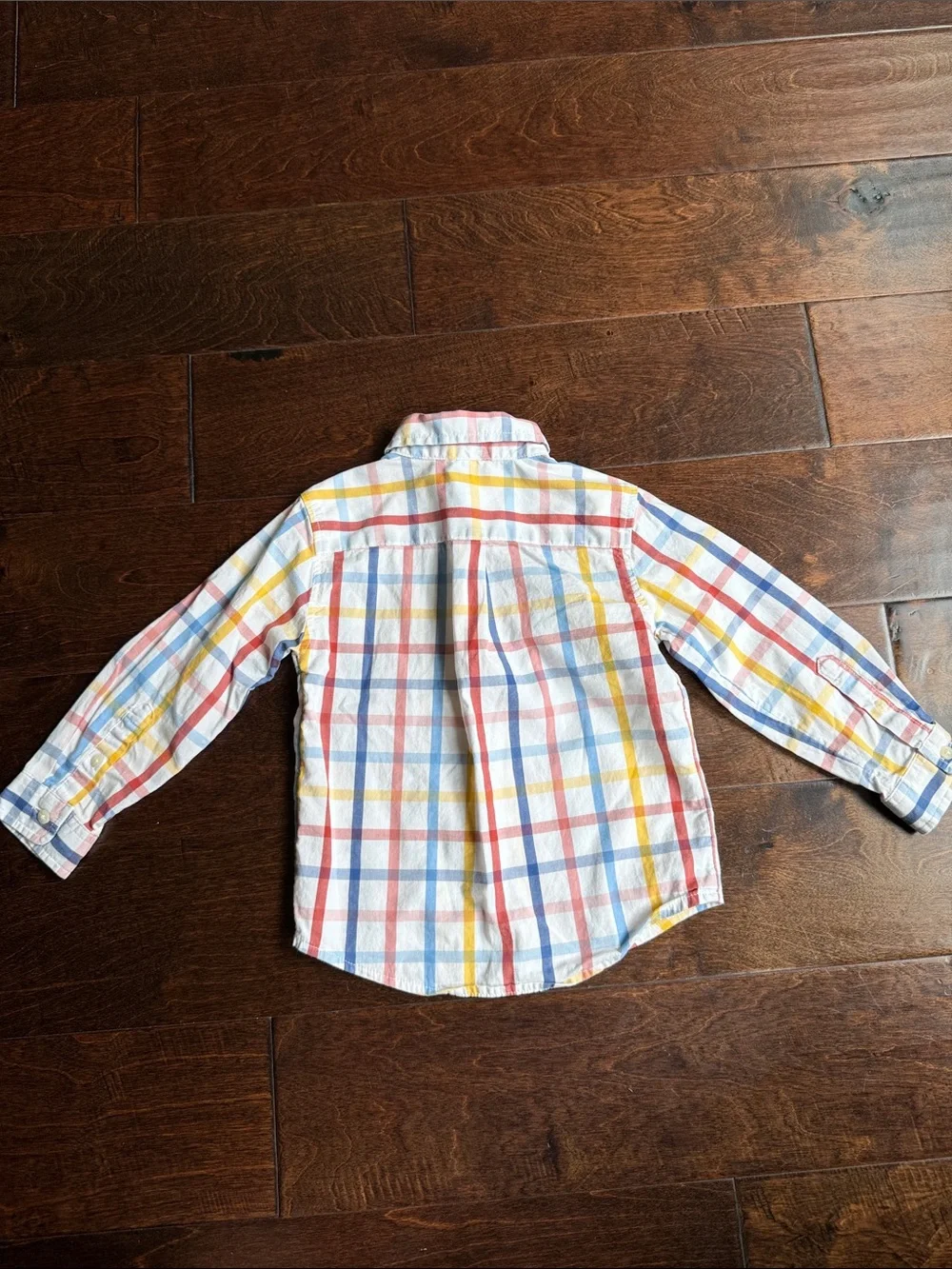24M Kids Orange & Gray Critter Hoodie & 2T Plaid Button Down